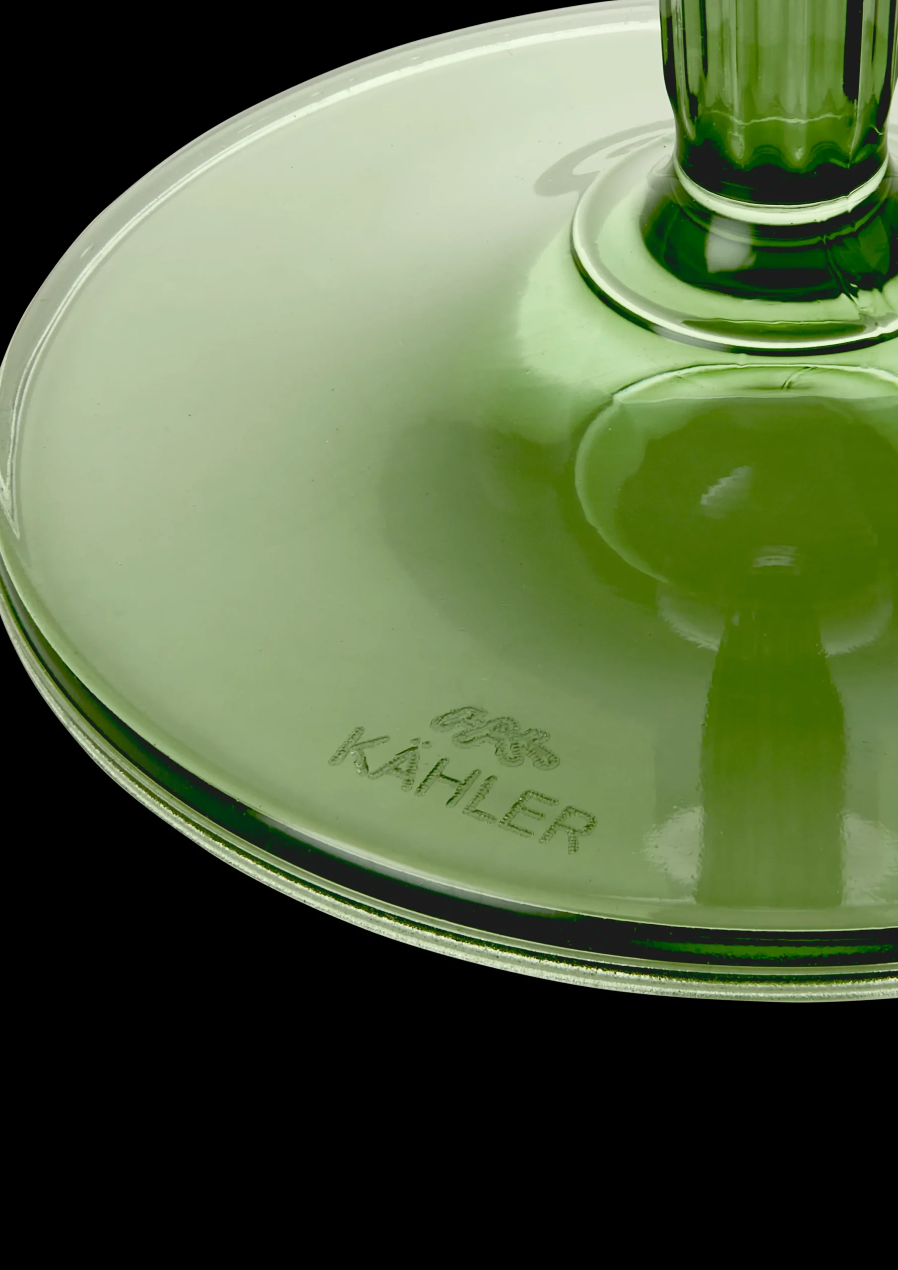 Kähler Champagneglass|Vinglass*Hammershøi Champagneglass 24 cl grønn 2 stk.