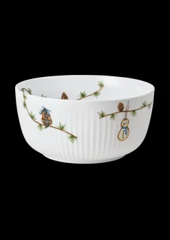 Kähler Serveringskåler|Juleservise & Borddekking*Hammershøi Christmas Skål Ø21 cm hvit m. deko
