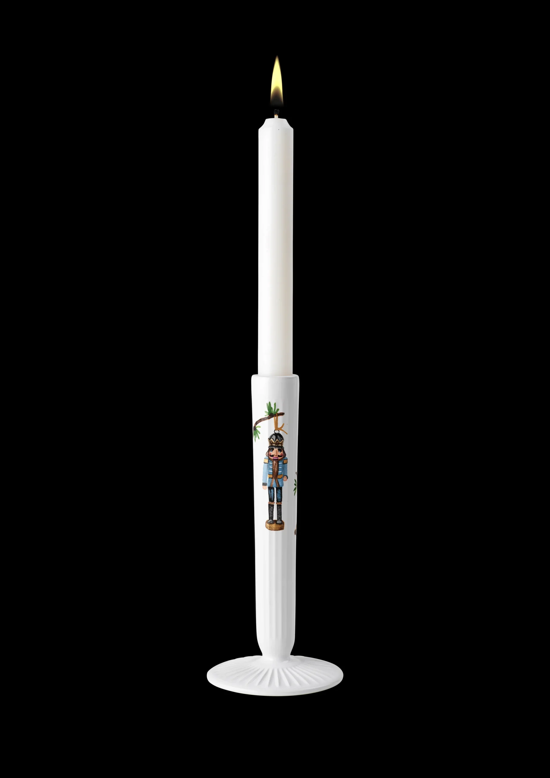 Kähler Lysestaker Og Stearinlys|Kronelysestaker*Hammershøi Christmas Lysestake H20 hvit m. deko