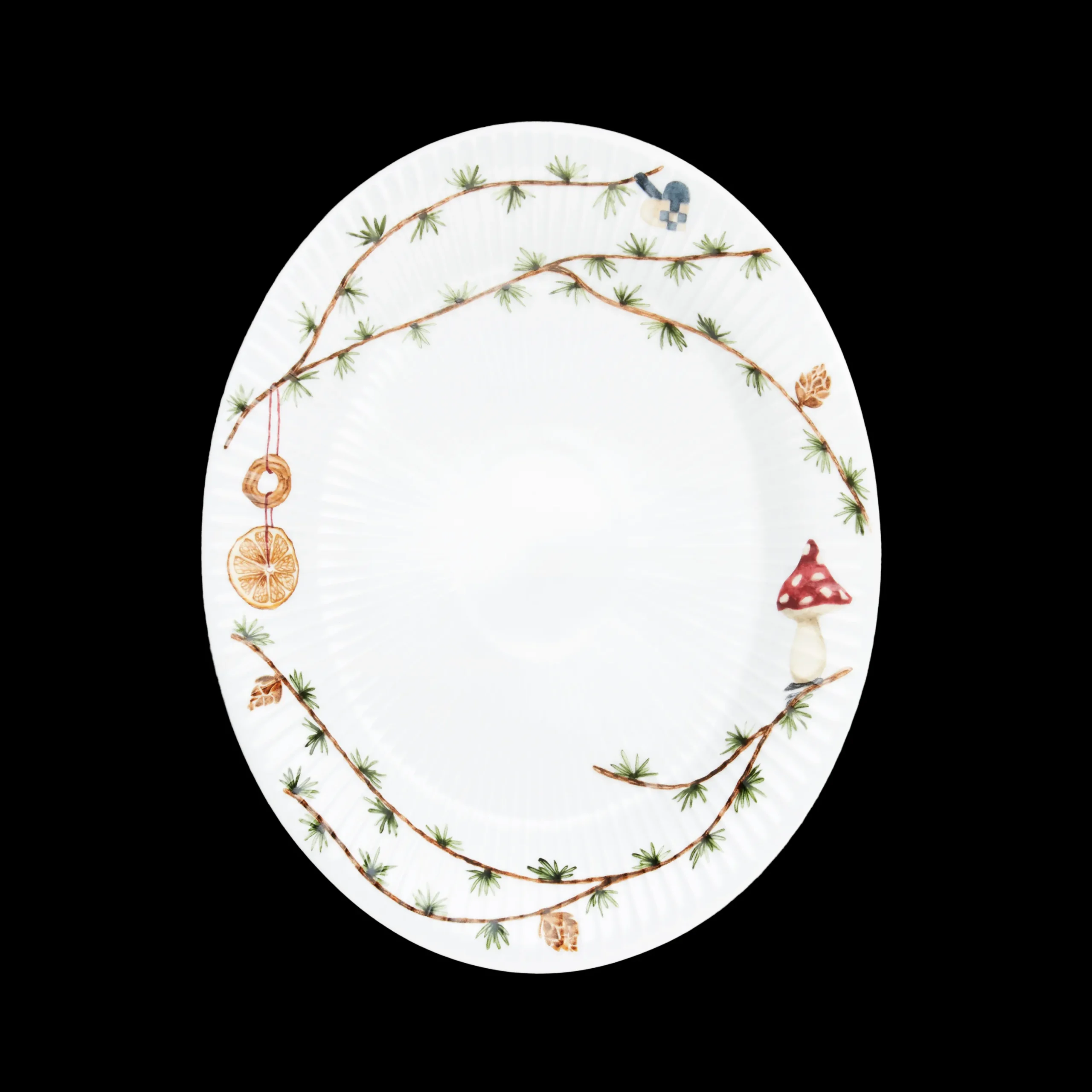 Kähler Serveringsfat|Juleservise & Borddekking*Hammershøi Christmas Oval bord skål 28.5x22.5