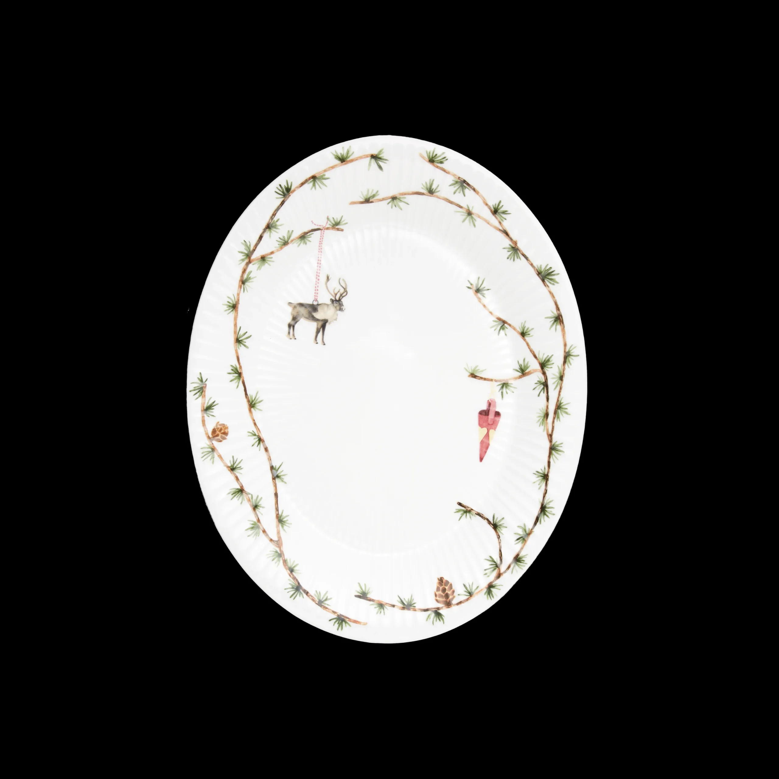Kähler Serveringsfat|Juleservise & Borddekking*Hammershøi Christmas Oval bord skål 34x27