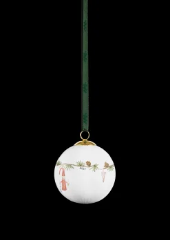 Kähler Julepynt|Julepynt*Hammershøi Christmas Kule 2024 Ø6 cm hvit m. deko