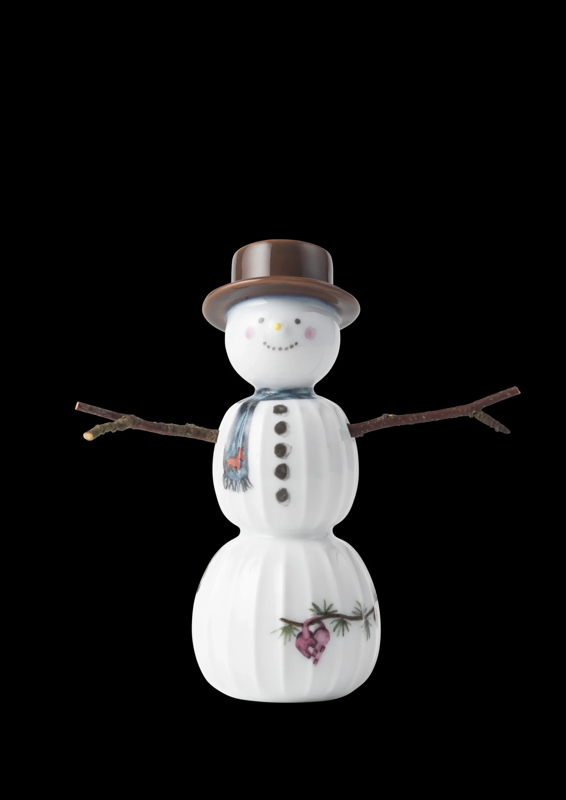 Kähler Julepynt|Julepynt*Hammershøi Christmas Snømann H11,5 hvit m. deko
