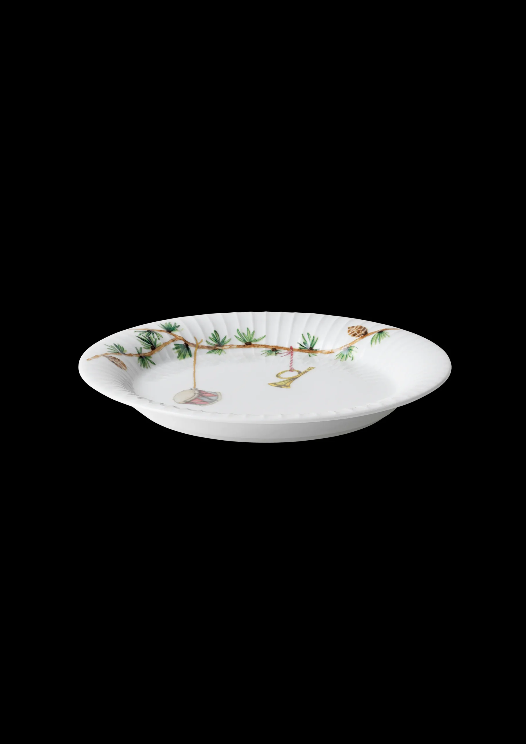 Kähler Desserttallerkner Og Asjetter|Servise*Hammershøi Christmas Tallerken Ø19 cm hvit m. deko
