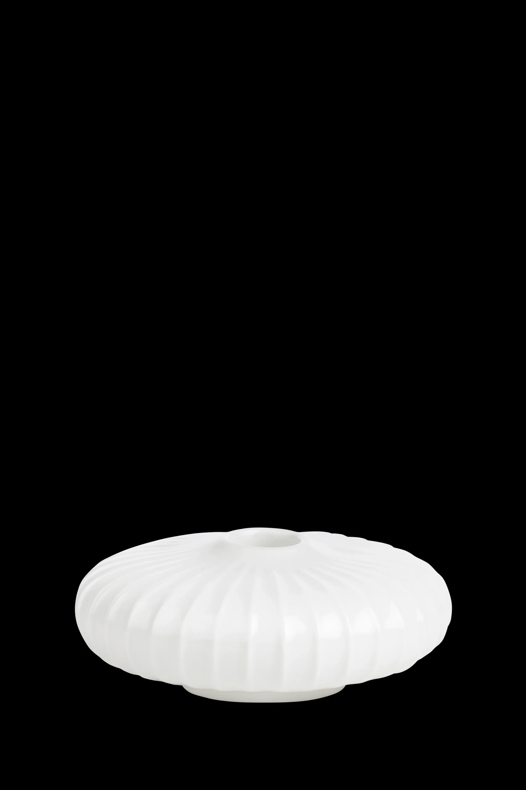 Kähler Lysestaker Og Stearinlys|Kronelysestaker*Hammershøi Lysestake rund Ø11.5 cm hvit (15368)