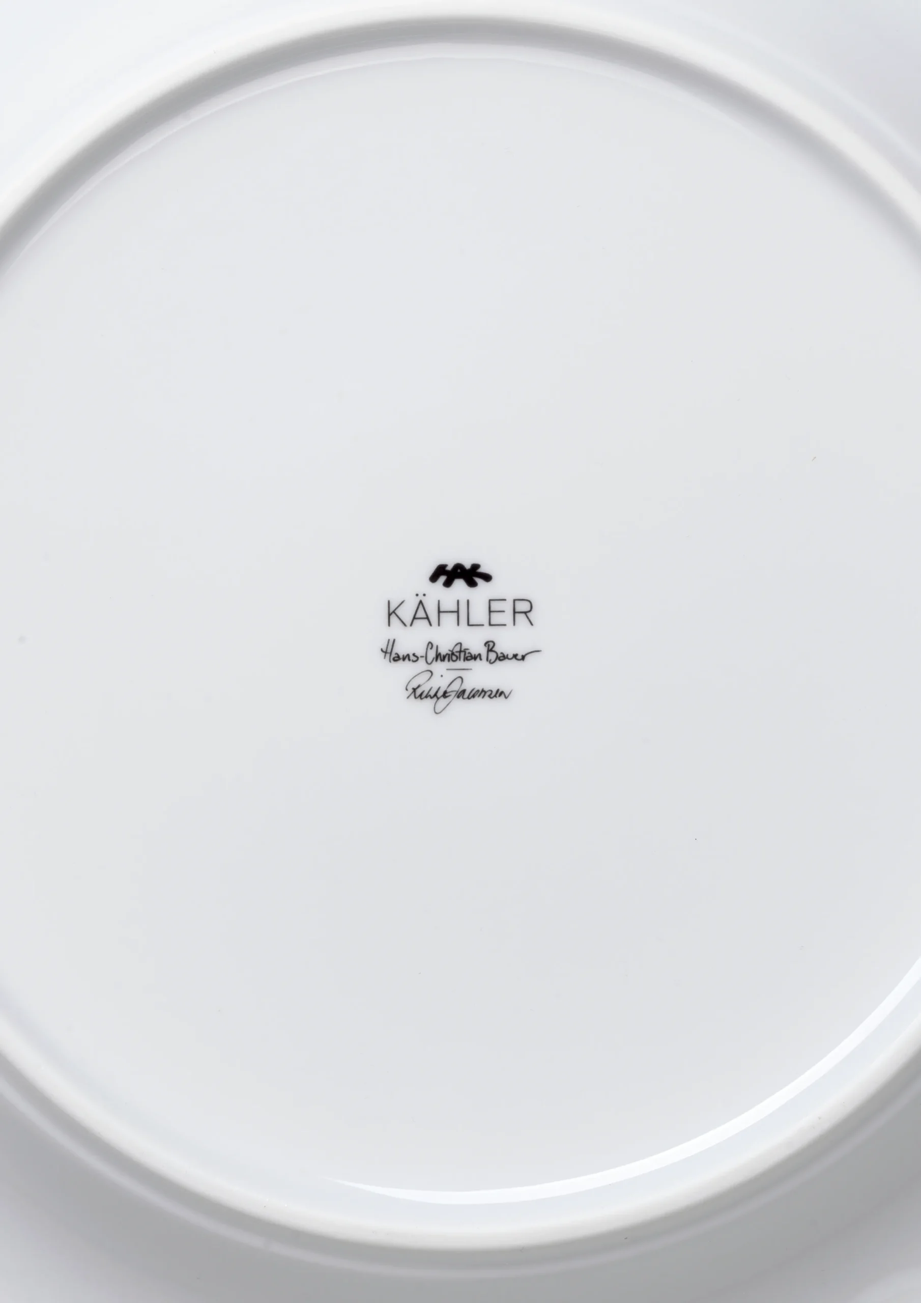 Kähler Middagstallerkner|Servise*Hammershøi Poppy Tallerken Ø27 cm hvit m. deko