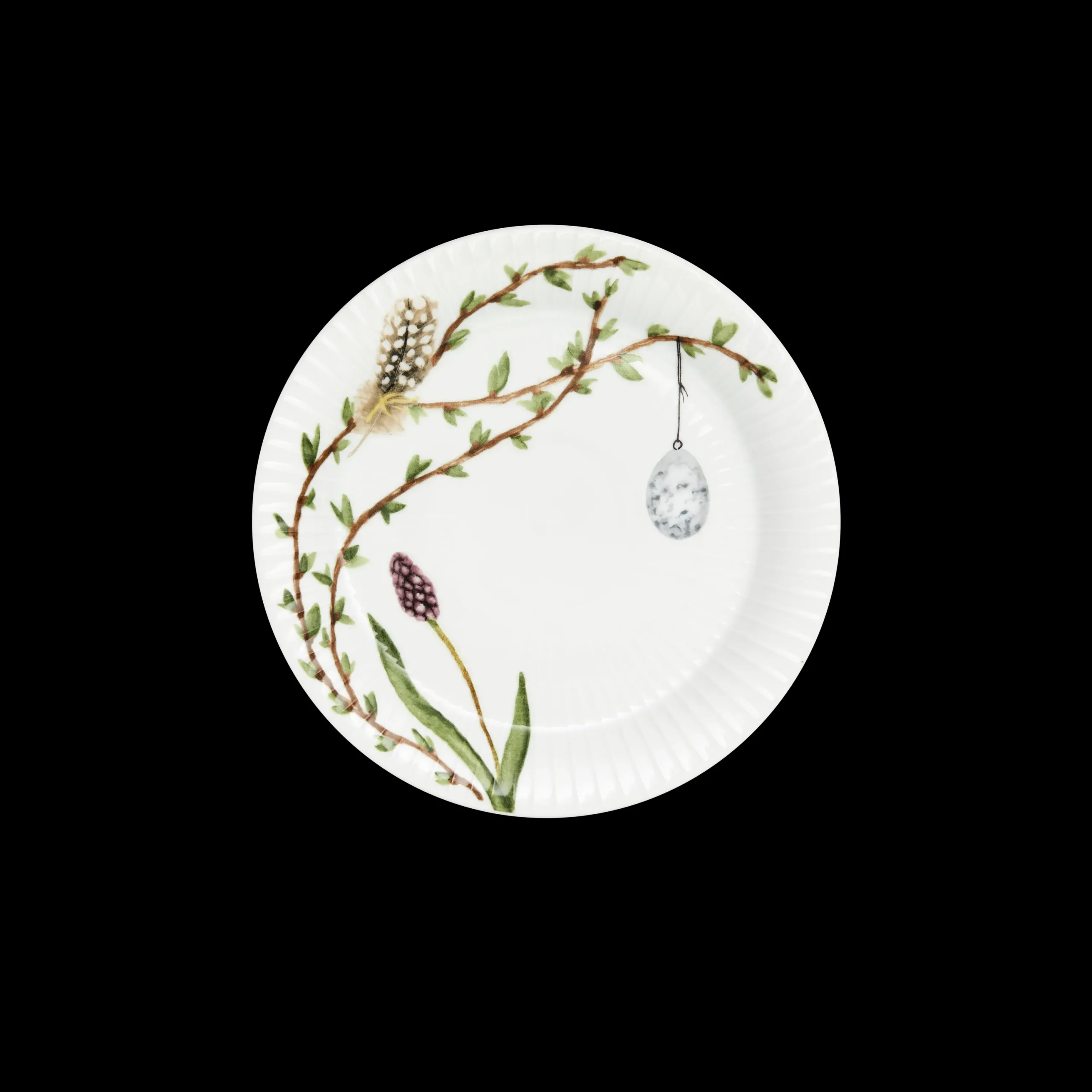 Kähler Lunsjtallerkener|Servise*Hammershøi Spring Tallerken Ø22 cm hvit m. deko