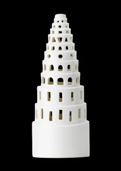Kähler Lysestaker Og Stearinlys|Lyshus*Urbania lyshus High tower hvit