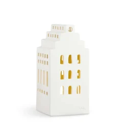 Kähler Lysestaker Og Stearinlys|Lyshus*Urbania lyshus Manor hvit (18151)