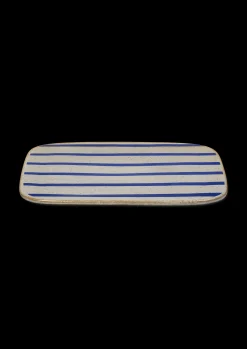 Lyngby Porcelæn Serveringsfat*DAN-Ild Serveringsfat 27x27 stripe