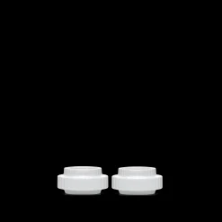 Lyngby Porcelæn Lysestaker Og Stearinlys|Telysholdere*Lyngby Telyslykt Ø6.5 cm hvit 2 stk.