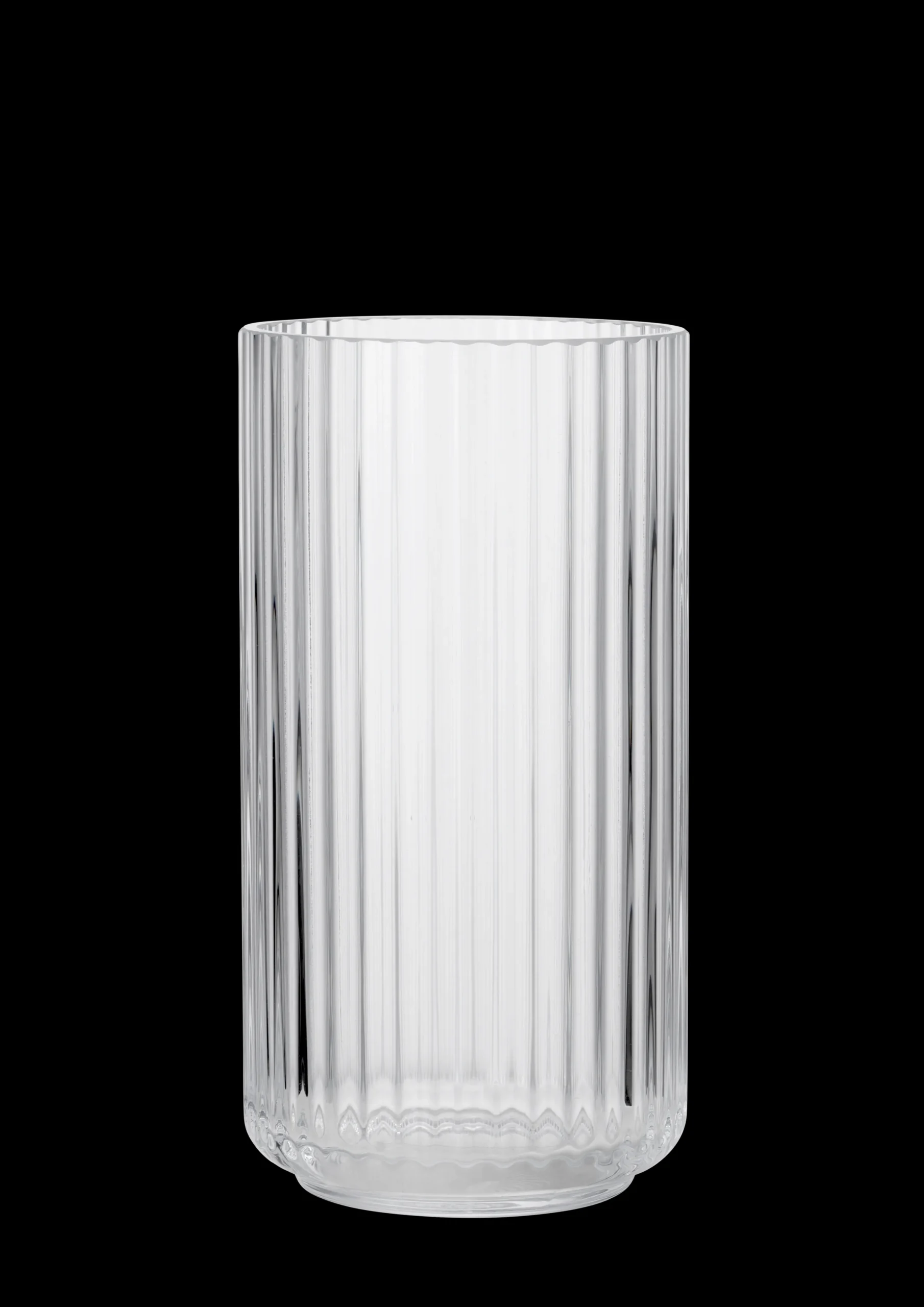 Lyngby Porcelæn Vaser Og Urtepotteskjulere*Lyngby Vase H20.5 klar munnblåst glass