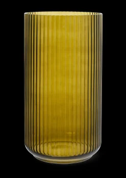 Lyngby Porcelæn Vaser Og Urtepotteskjulere*Lyngby Vase H38 olivengrønn glass