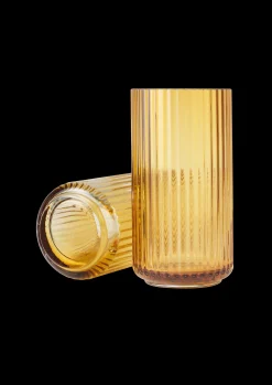 Lyngby Porcelæn Vaser Og Urtepotteskjulere*Lyngby Vase H20.5 amber munnblåst glass