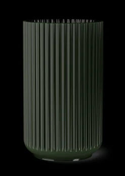 Lyngby Porcelæn Vaser Og Urtepotteskjulere*Lyngby Vase H31 cm mørk grønn porselen