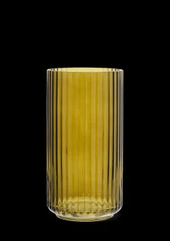 Lyngby Porcelæn Vaser Og Urtepotteskjulere*Lyngby Vase H20.5 olivengrønn glass