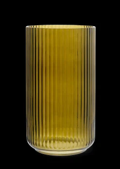 Lyngby Porcelæn Vaser Og Urtepotteskjulere*Lyngby Vase H31 olivengrønn glass
