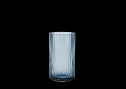 Lyngby Porcelæn Vaser Og Urtepotteskjulere*Lyngby Vase H15.5 blue munnblåst glass