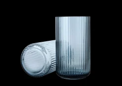 Lyngby Porcelæn Vaser Og Urtepotteskjulere*Lyngby Vase H25 blue munnblåst glass