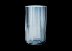 Lyngby Porcelæn Vaser Og Urtepotteskjulere*Lyngby Vase H25 blue munnblåst glass