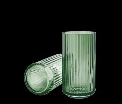 Lyngby Porcelæn Vaser Og Urtepotteskjulere*Lyngby Vase H20.5 green munnblåst glass