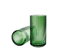 Lyngby Porcelæn Vaser Og Urtepotteskjulere*Lyngby Vase H20.5 green munnblåst glass