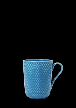 Lyngby Porcelæn Krus*Rhombe Color Kopp med hank 33 cl blå