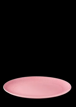Lyngby Porcelæn Serveringsfat*Rhombe Color Oval serveringsfat rosa