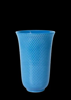 Lyngby Porcelæn Vaser Og Urtepotteskjulere*Rhombe Color Vase H20 cm blå porselen