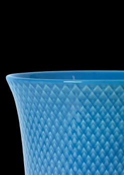 Lyngby Porcelæn Vaser Og Urtepotteskjulere*Rhombe Color Vase H20 cm blå porselen