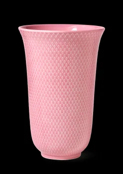 Lyngby Porcelæn Vaser Og Urtepotteskjulere*Rhombe Color Vase H20 rosa porselen