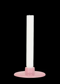 Lyngby Porcelæn Lysestaker Og Stearinlys|Kronelysestaker*Rhombe Color Lysestake H3 rosa