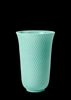Lyngby Porcelæn Vaser Og Urtepotteskjulere*Rhombe Color Vase H15 cm aqua porselen