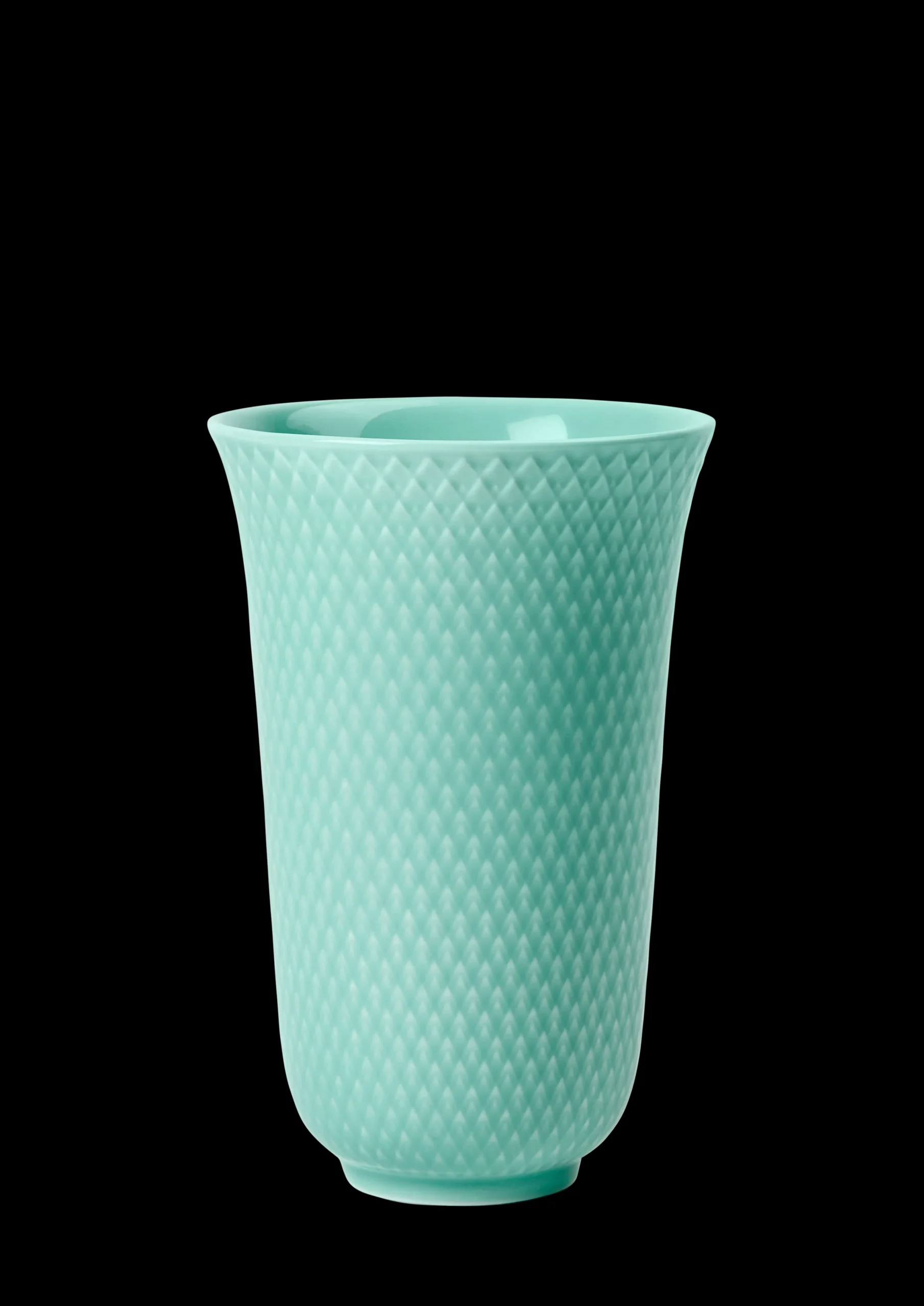 Lyngby Porcelæn Vaser Og Urtepotteskjulere*Rhombe Color Vase H15 cm aqua porselen