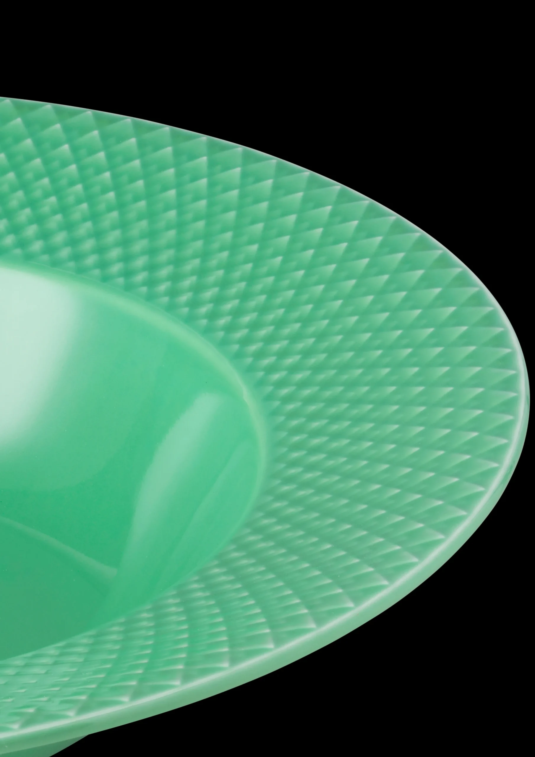 Lyngby Porcelæn Dype Tallerkner|Servise*Rhombe Color Dyp tallerken Ø24.5 cm grønn