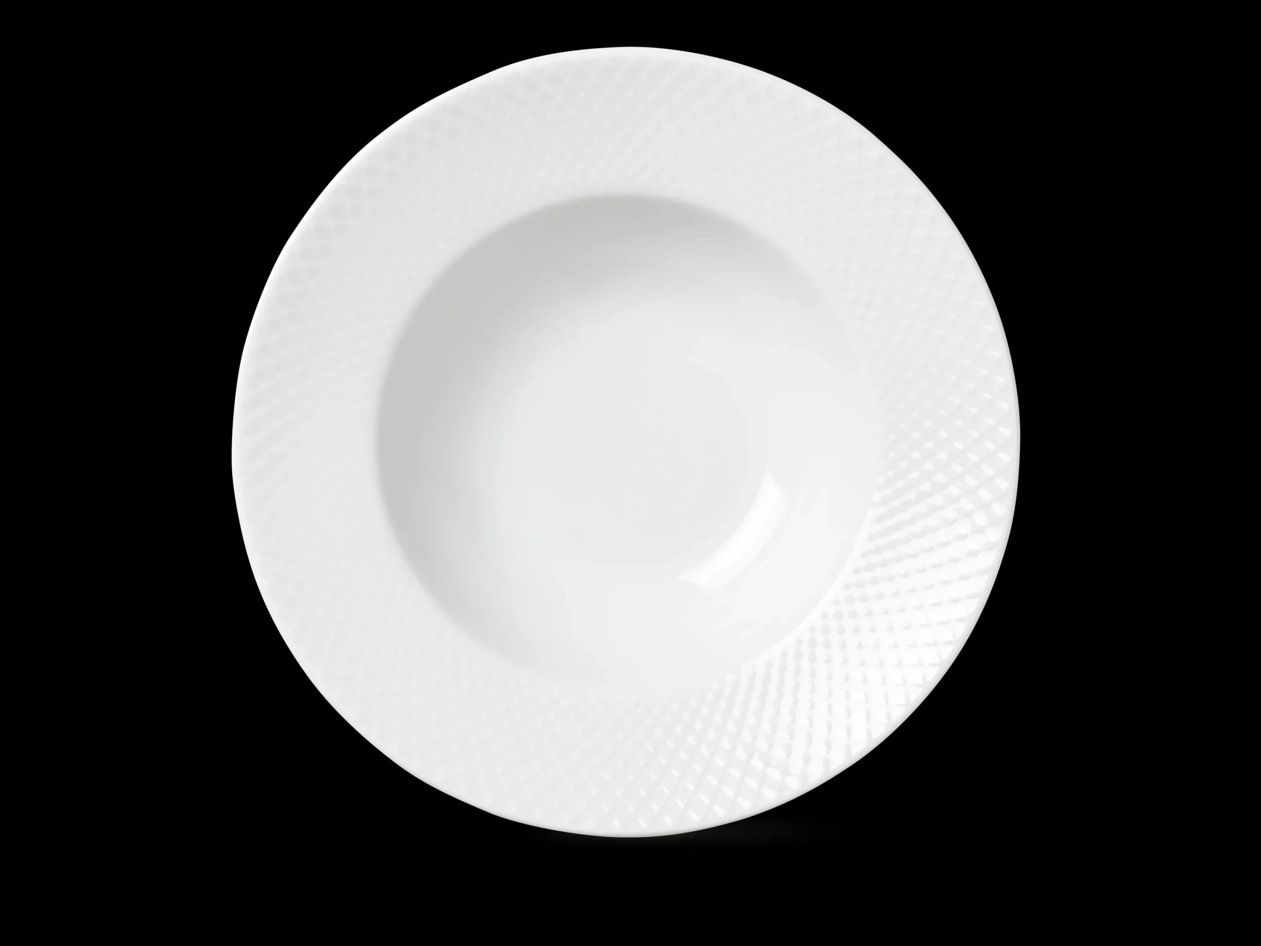 Lyngby Porcelæn Dype Tallerkner|Servise*Rhombe Dyp tallerken Ø24.5 cm hvit