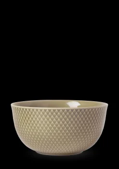 Lyngby Porcelæn Nyheter|Serveringskåler*Rhombe Earth Serveringsskål Ø17.5 cm clay