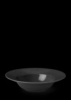 Lyngby Porcelæn Dype Tallerkner|Servise*Rhombe Earth Dyp tallerken Ø24.5 cm slate