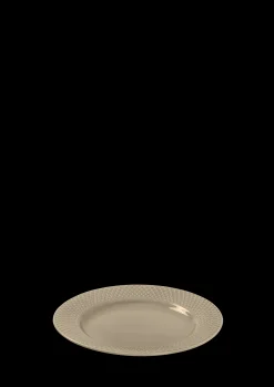 Lyngby Porcelæn Lunsjtallerkener|Servise*Rhombe Earth Lunsjtallerken Ø23 cm clay