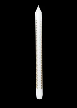 Lyngby Porcelæn Lysestaker Og Stearinlys|Stearinlys*Rhombe Kalenderlys Ø2.5 cm hvit