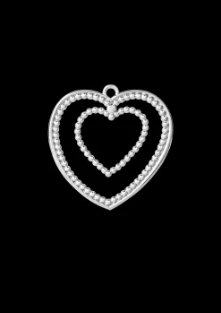 Rosendahl Julepynt|Julepynt*Ball Heart H7 forsølvet